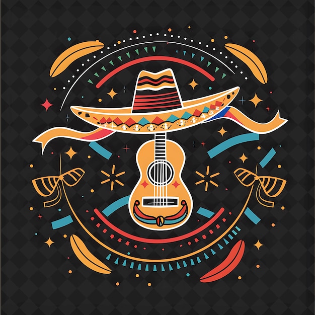 PSD a poster for a guitar and hat that says quot guitar quot