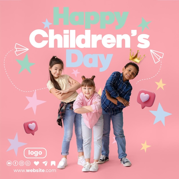 a poster for happy childrens day