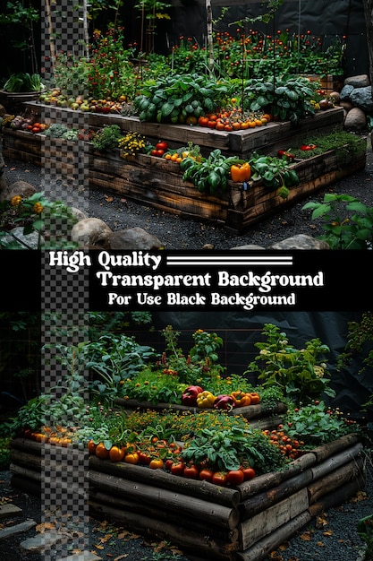 PSD a poster for high quality vegetables for a black background