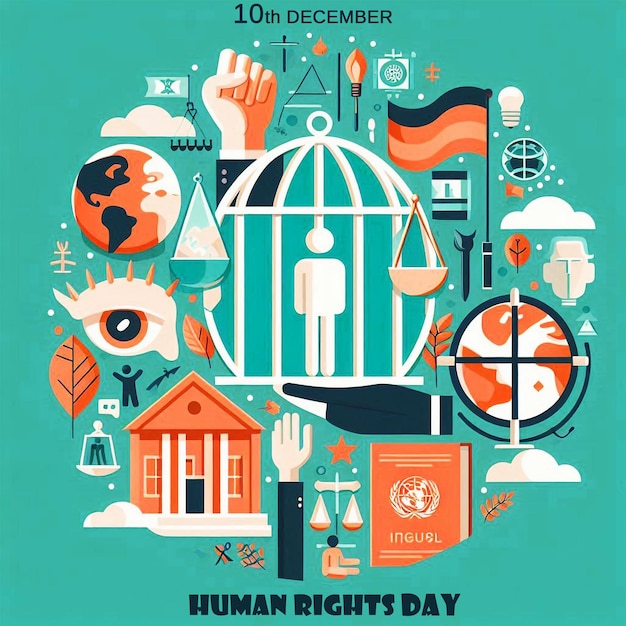 PSD a poster for human rights day in december