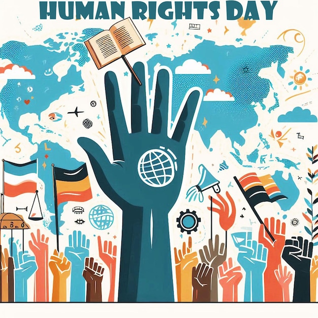 PSD a poster for human rights day in december