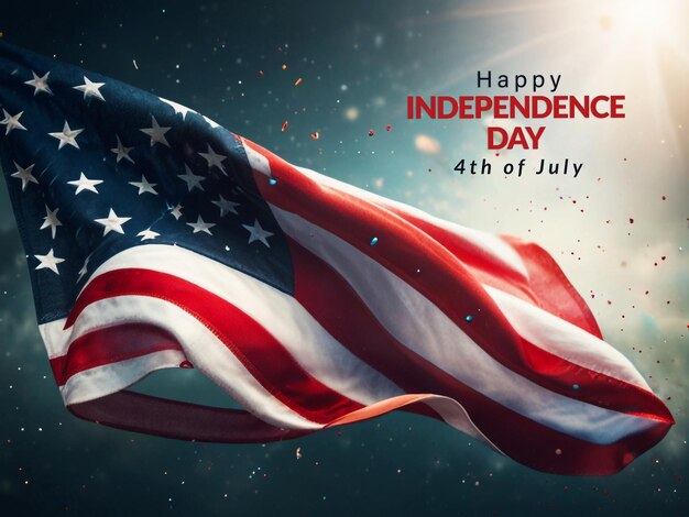 PSD a poster for independence day with the american flag on it