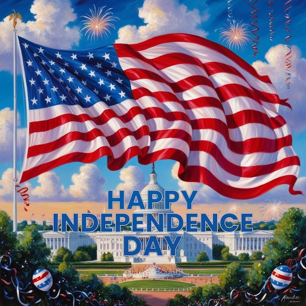 a poster for independence day with a flag and the words quot independence day quot