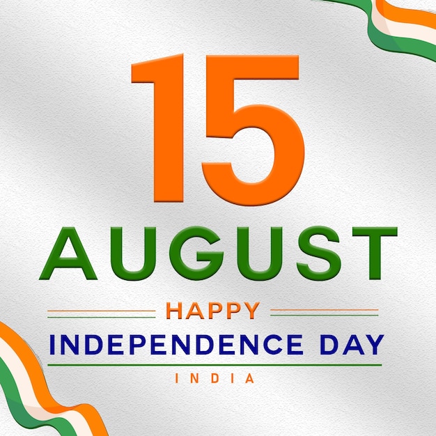 a poster for independence day with an orange and green flag