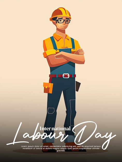 PSD poster for international labor day