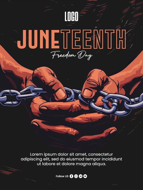 a poster for juneteenth freedom day