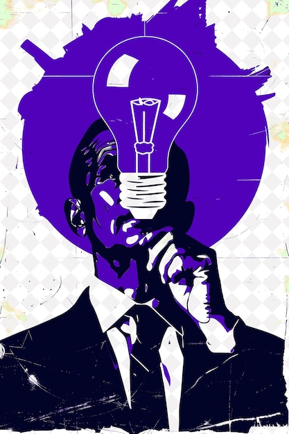 PSD a poster of a man holding a light bulb with the word quot i love it quot