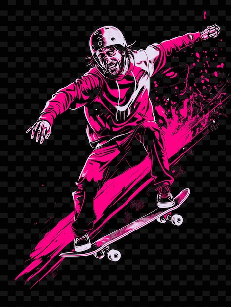 PSD a poster of a man on a skateboard with a picture of a man on it