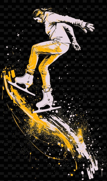 a poster of a man on a snowboard with the words  the guy on it