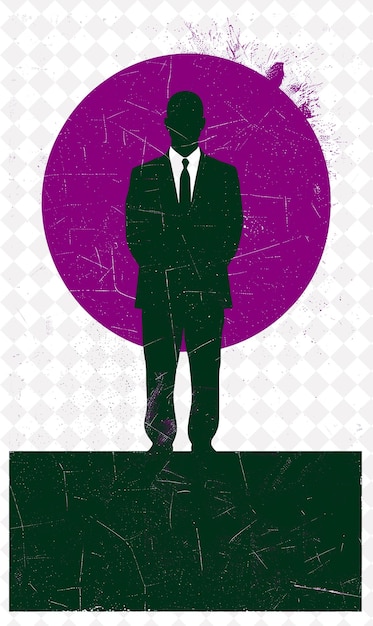 PSD a poster for a man with a purple circle on it