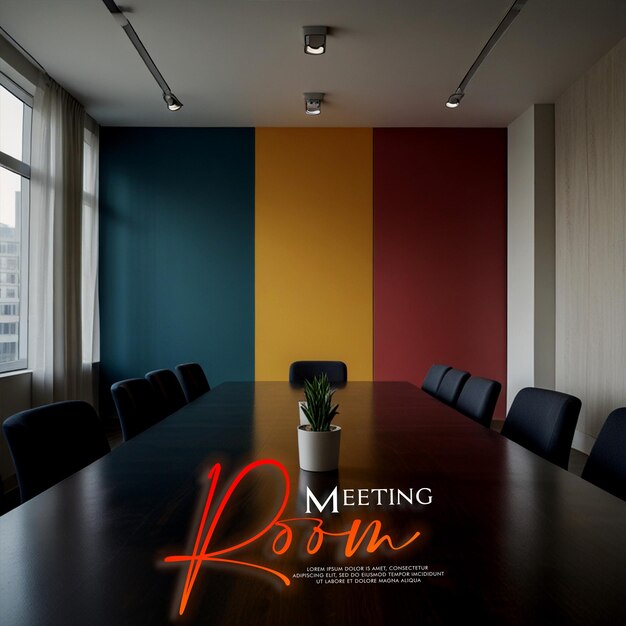 a poster for meeting conference conference in a conference room