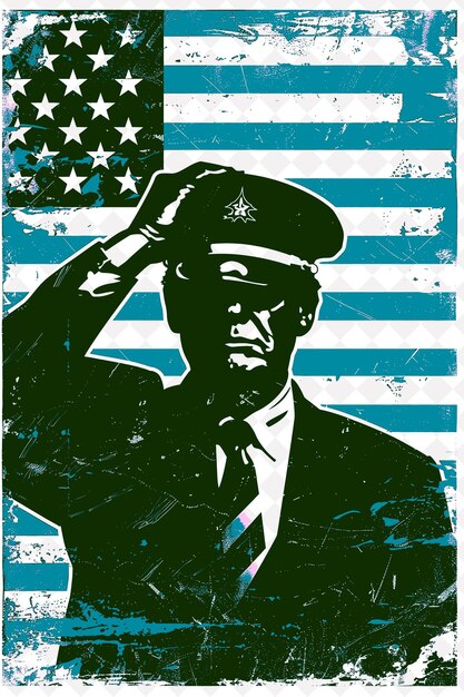 PSD a poster for a military man with a military uniform on