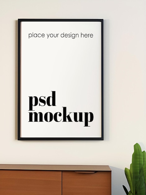 Poster Mockup Artwork and Advertising Showcase Art Frame MockUp Template