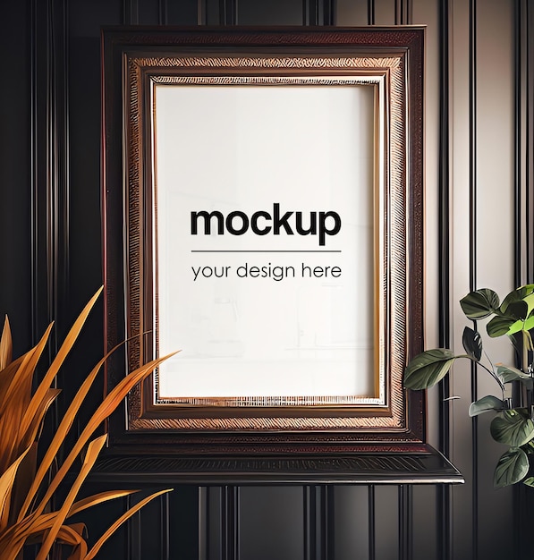 Poster Mockup Framed Artwork Interior render Art Showcase