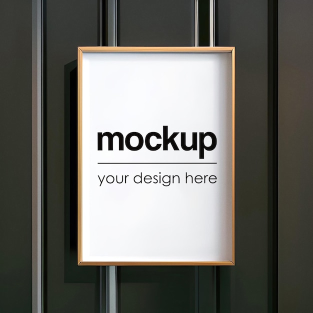 Poster Mockup PSD Framed Artwork Showcase Realistic Interior Render