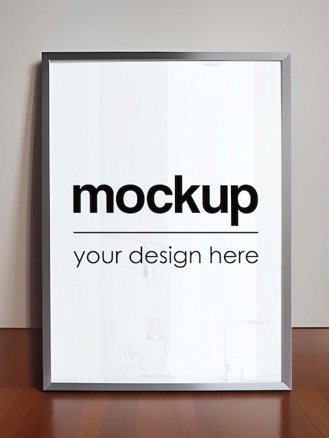 Poster mockup PSD Framed Artwork Showcase Template Vertical Print Frame