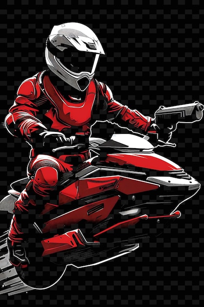 PSD a poster for a motorcycle rider with a gun in the corner