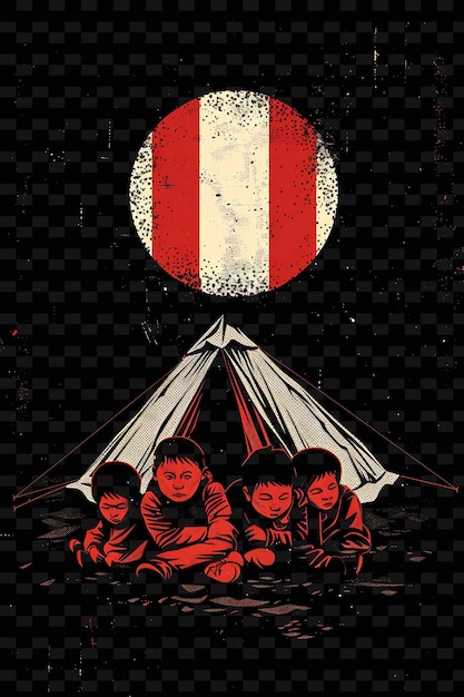 PSD poster for a movie called the children in front of a circle