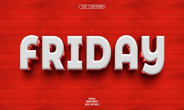 PSD a poster for the movie shows a red background with white letters that says friday