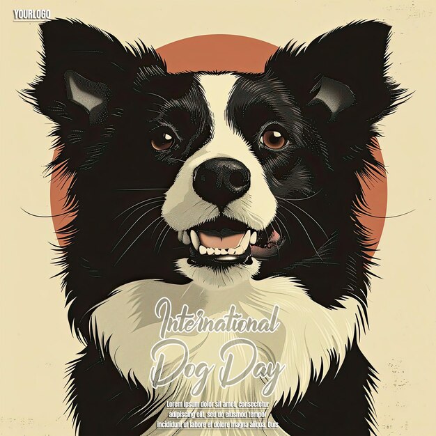 a poster for the national day of america with a dog on it