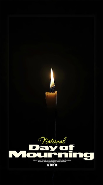 PSD a poster for natural light with a candle in the middle