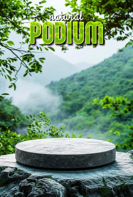 a poster for nature product podium display background