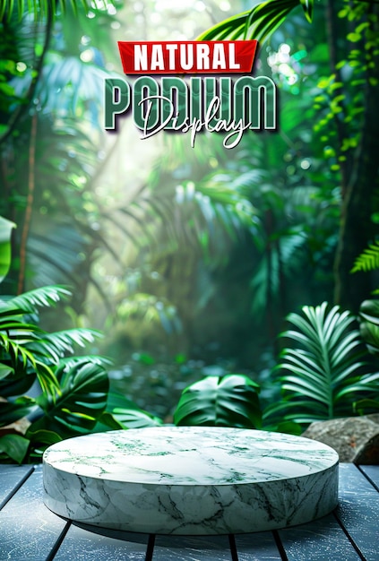 a poster for nature product podium display background