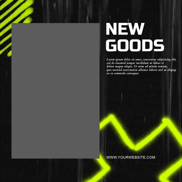 a poster for new products with the words new products on it