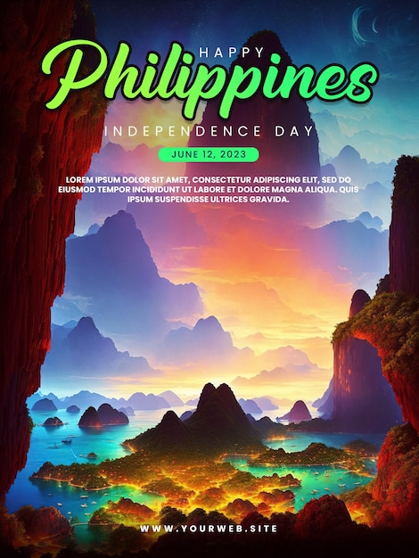 A poster for the philippines independence day