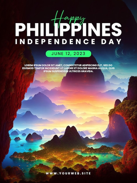 A poster for the philippines independence day