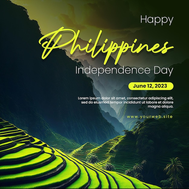 A poster for the philippines independence day