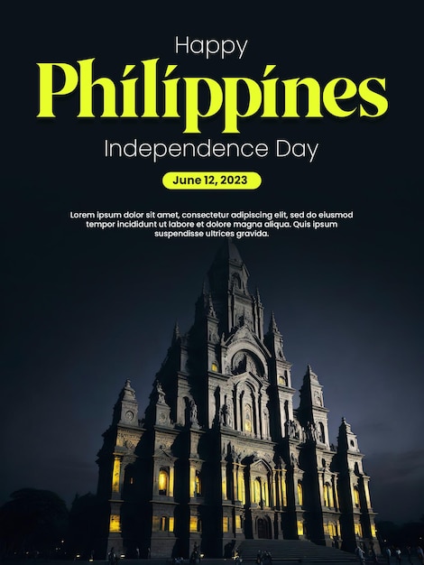 A poster for the philippines independence day