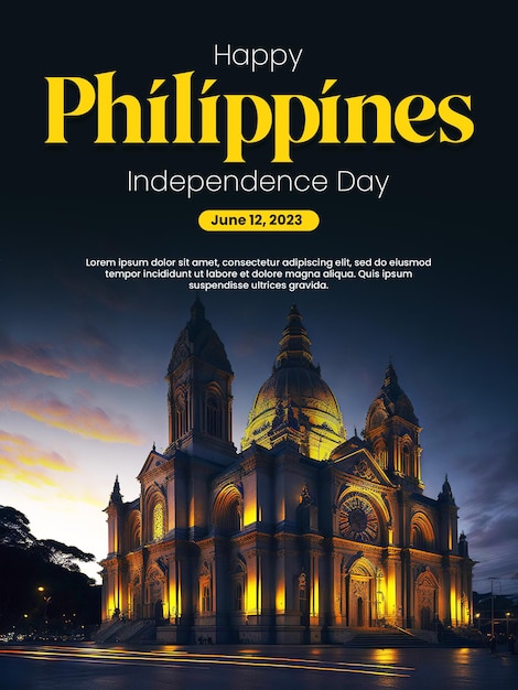 A poster for the philippines independence day