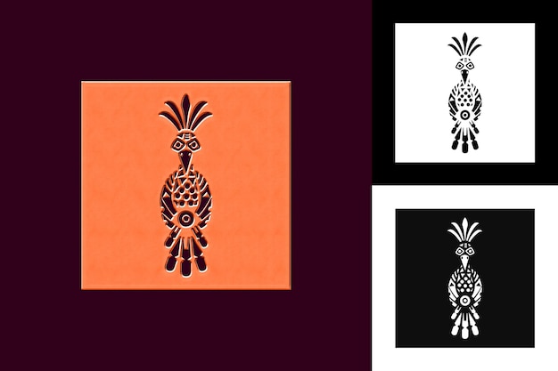 PSD a poster of a pineapple with a picture of a pineapple