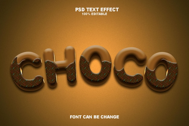 A poster for psd chocolates with the word choco in the middle.