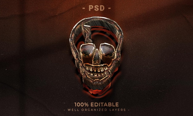 A poster for psd with sunglasses and a skull with sunglasses on it