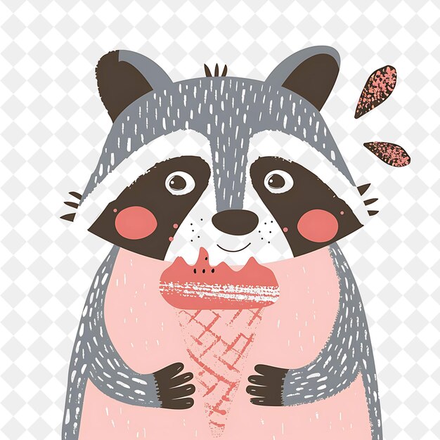 PSD a poster of raccoon with a broken heart on it