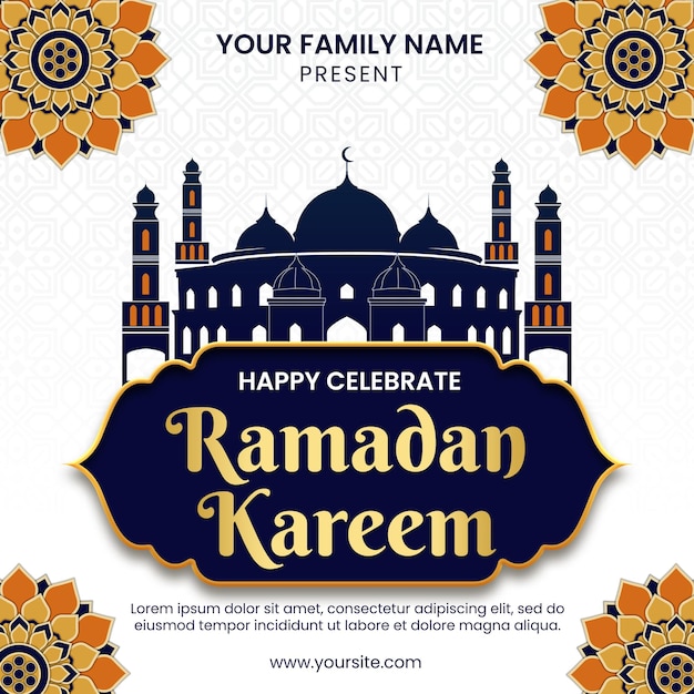 A poster for a ramadan kareem.