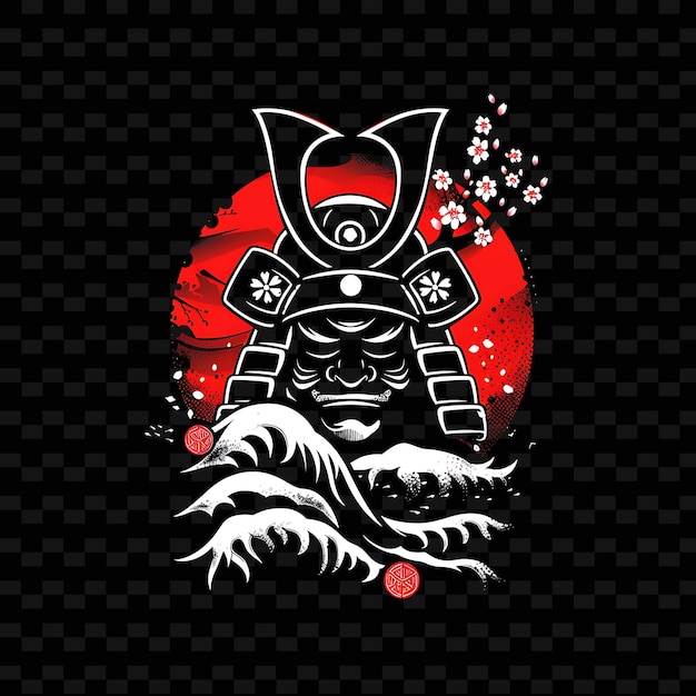 a poster for a robot with a red background and a red circle with flowers