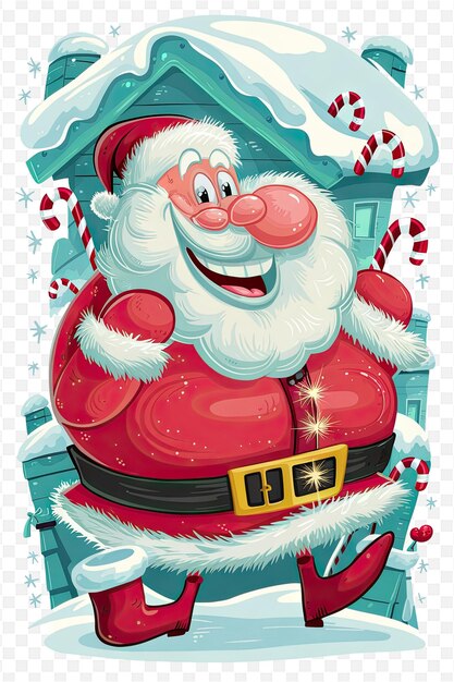 PSD a poster of santa claus with a santa suit on it