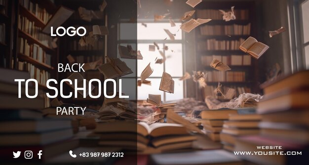 A poster for a school property that says back to school.