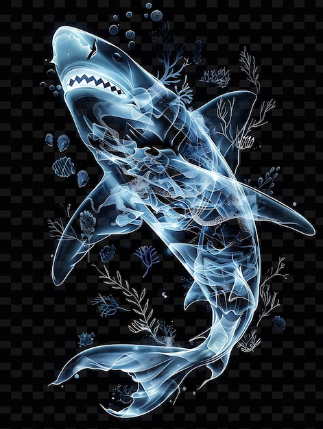 a poster of a shark with the words shark on it