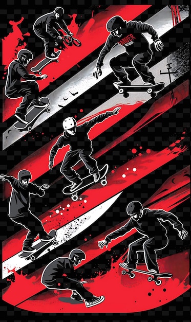 a poster for a skateboarder with a skull on the bottom