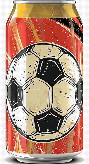 PSD a poster of a soccer ball with a bottle of beer in the bottom right corner