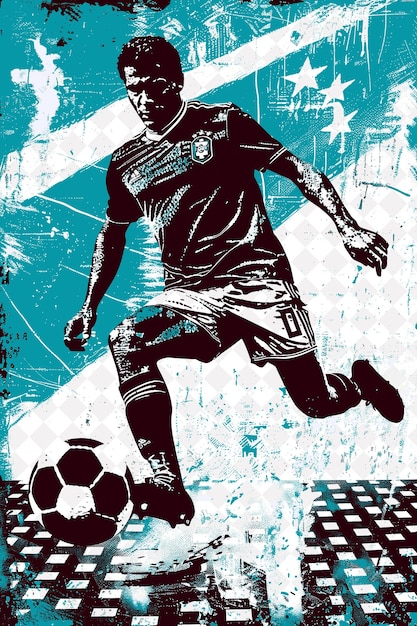 PSD a poster of a soccer player with the number 10 on it