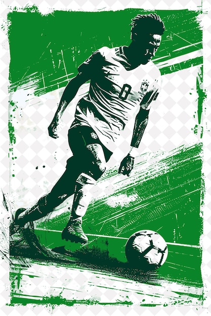 a poster for a soccer player with the number 8 on it