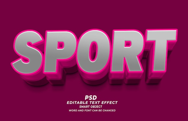 PSD a poster for a sports event with pink letters that say sport