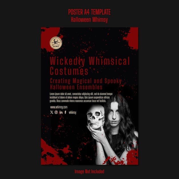 Poster Template Halloween Whimsy Horror Dark Color