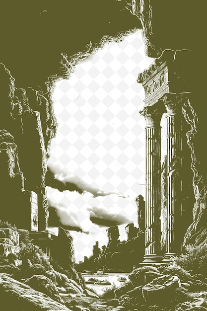 a poster for the temple of the gods