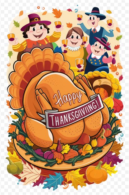 PSD a poster for thanksgiving with a turkey on the cover